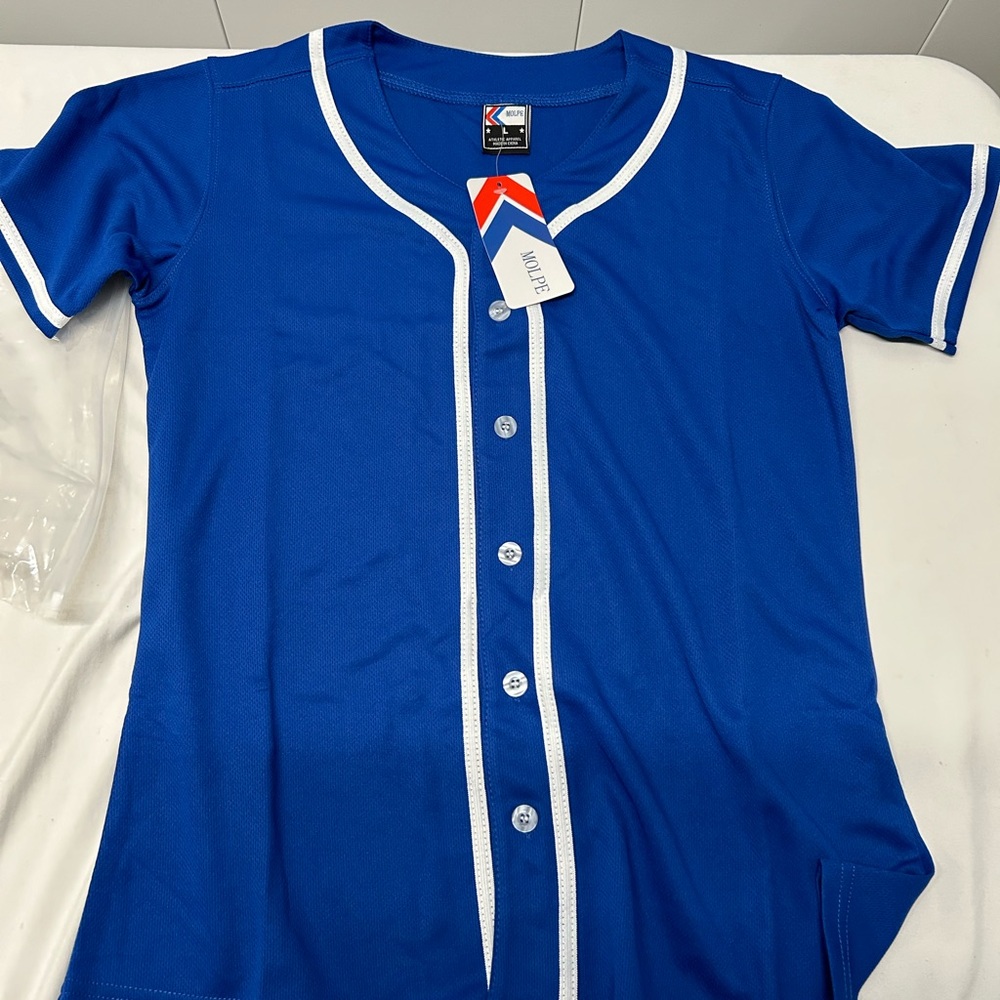 Women’s Blue Molpe Button up Jersey